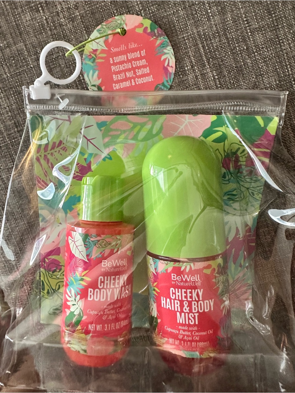 BeWell Cheeky Body Wash and Hair & Body Mist Travel Set - NEW